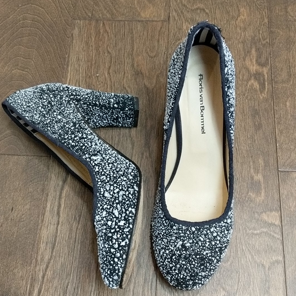 Floris Van Bommel Luxury Splatter Print Pumps
